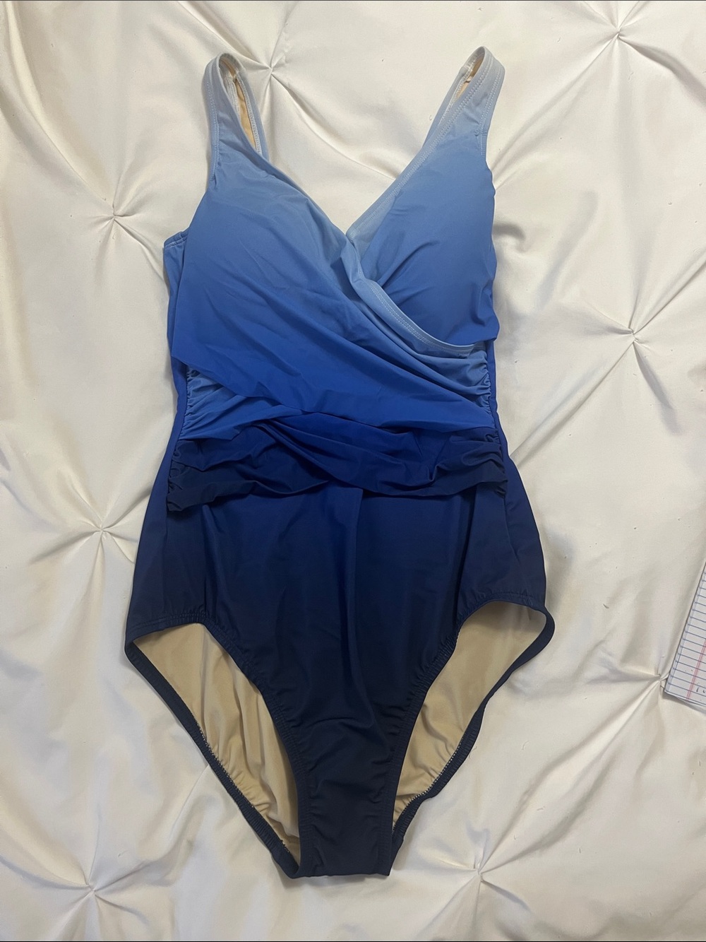 Lands' End Blue Ombre One-Piece Swimsuit Size 10L